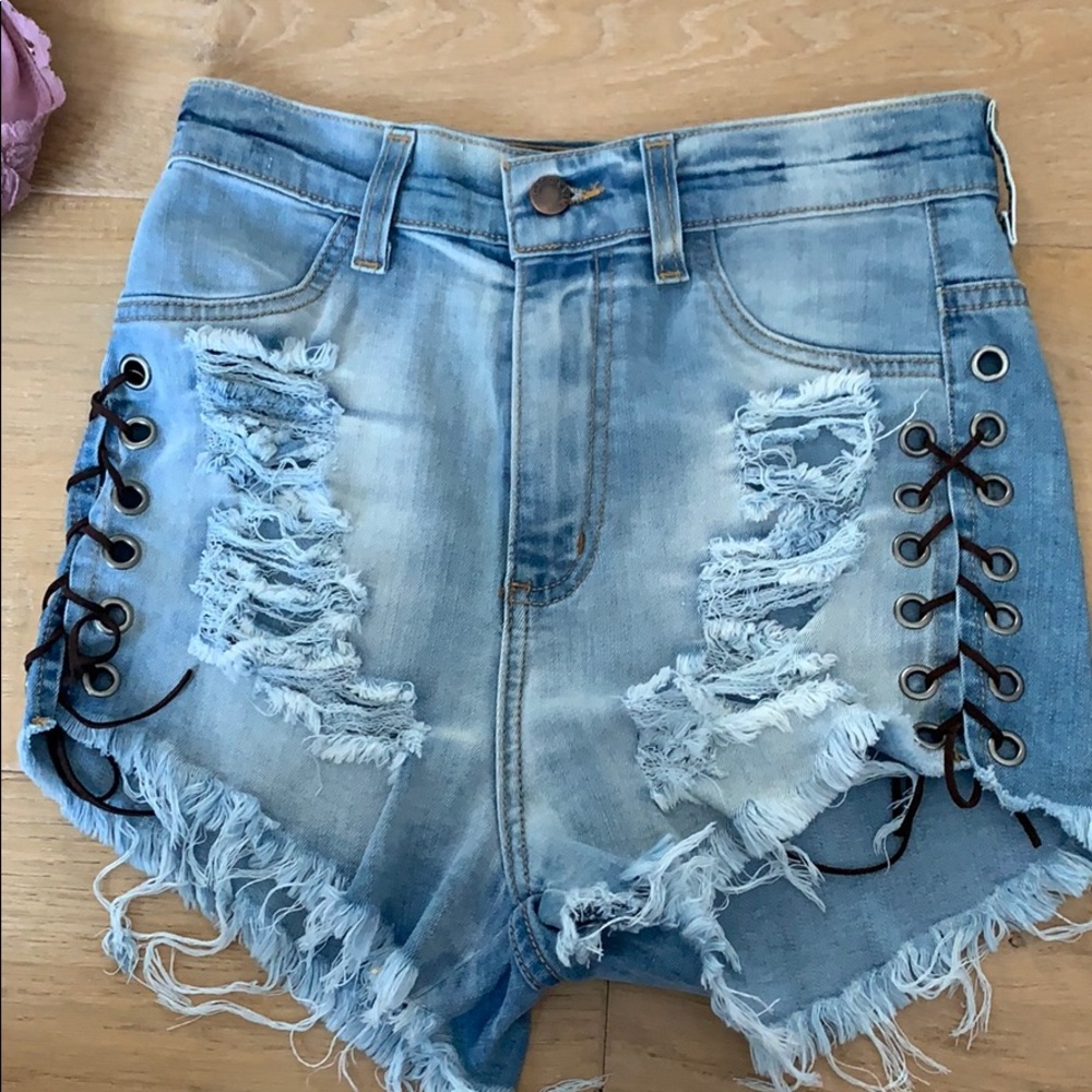 Jean shorts fits like small/medium